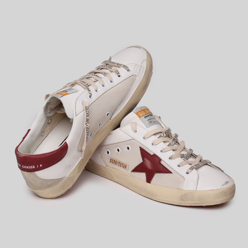 GOLDEN GOOSE SNEAKERS SUPER STAR CLASSIC WITH SPUR WHITE/GREY/SILVER