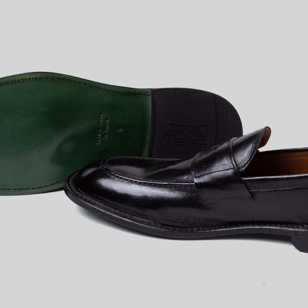 GREEN GEORGE LOAFERS 1025 RUSTIC BLACK