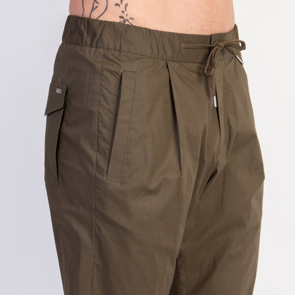 HERNO TROUSERS PT000010U-13164 7730 MILITARY GREEN