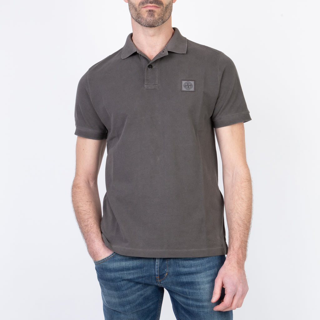 STONE ISLAND POLO SHORT SLEEVE 80152SC67 A0065 ANTHRACITE