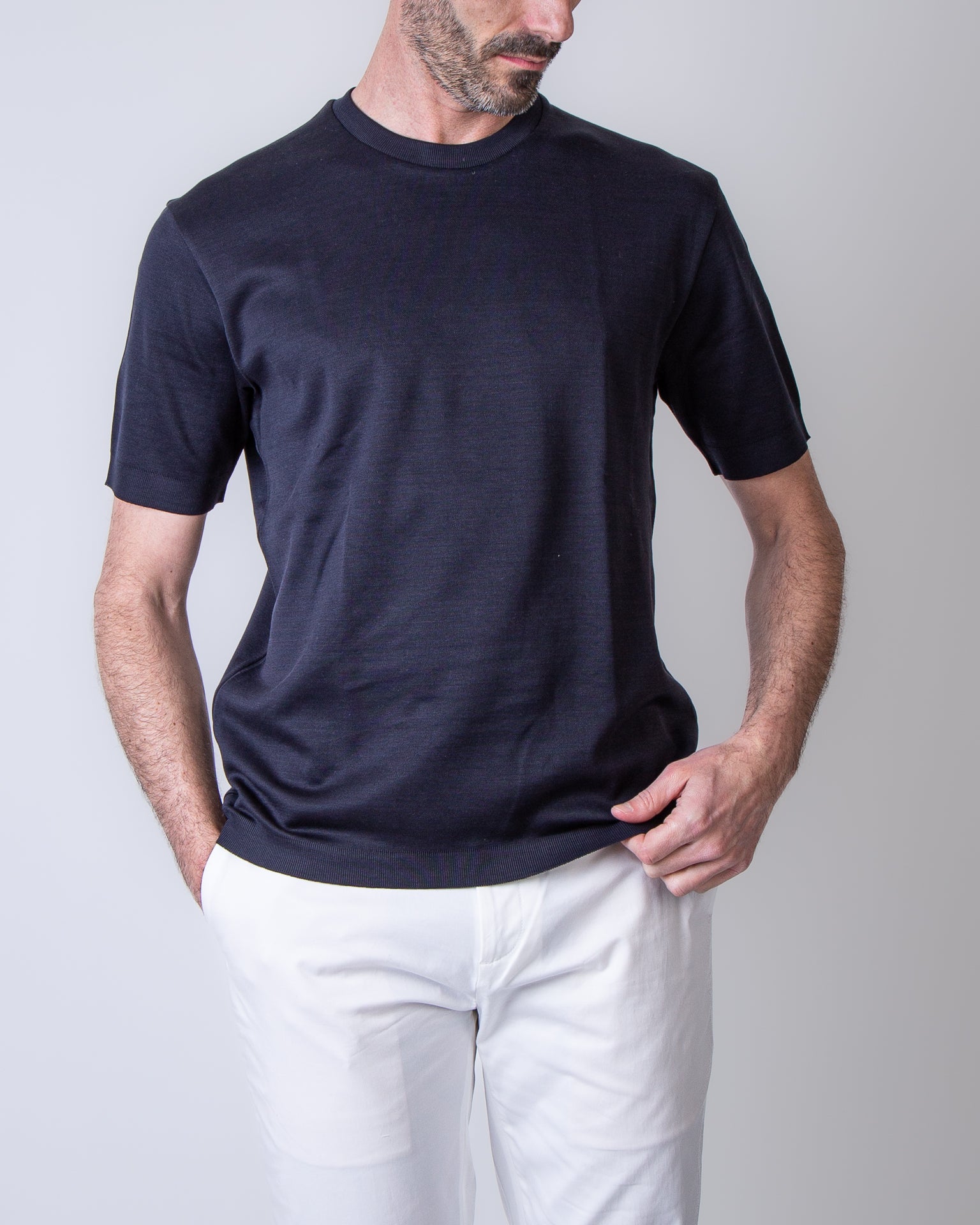 Herno t-shirt JG000206U 52059 9201 blue – Flanella Shop