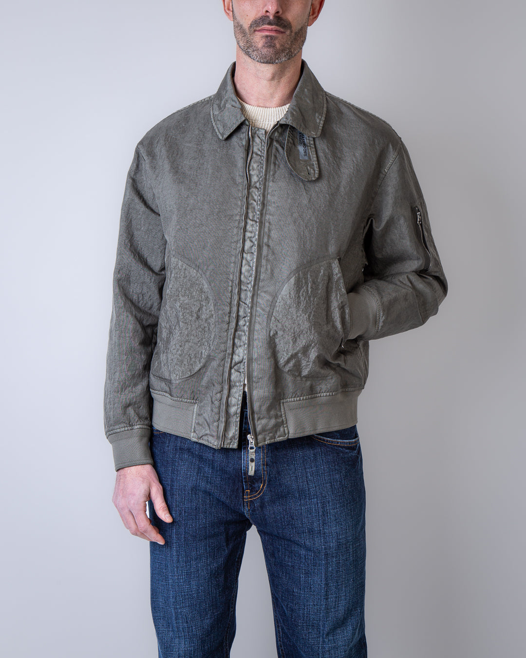 Massimo Osti Studio jacket 20MOW205A 110504G 674 grey – Flanella Shop
