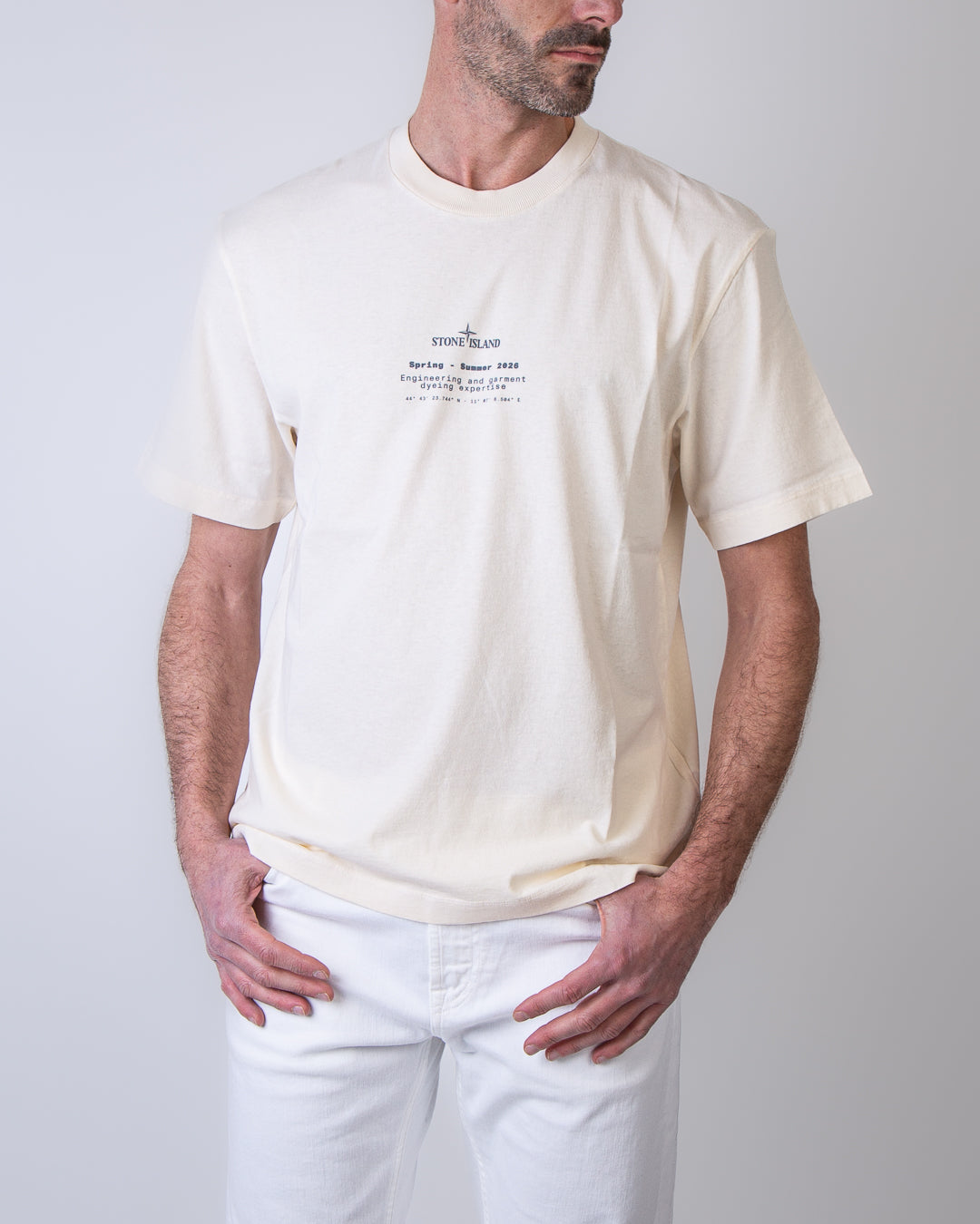 Stone Island t shirt 2100001 S0285 V0093 ivory – Flanella Shop