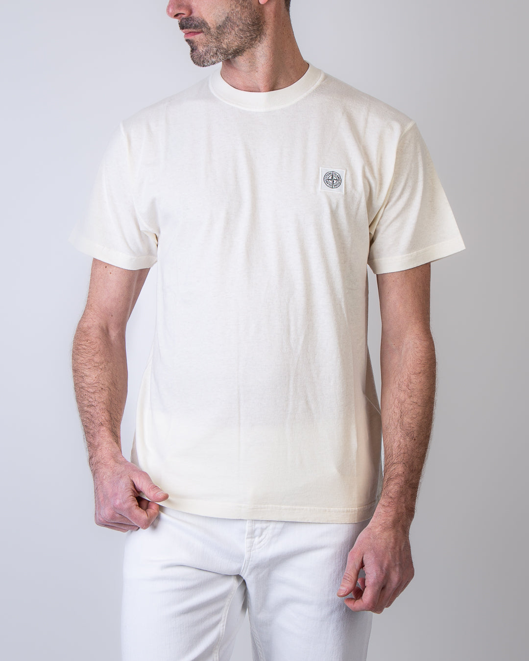 Stone Island t shirt 2100026 S0057 V0193 ivory – Flanella Shop