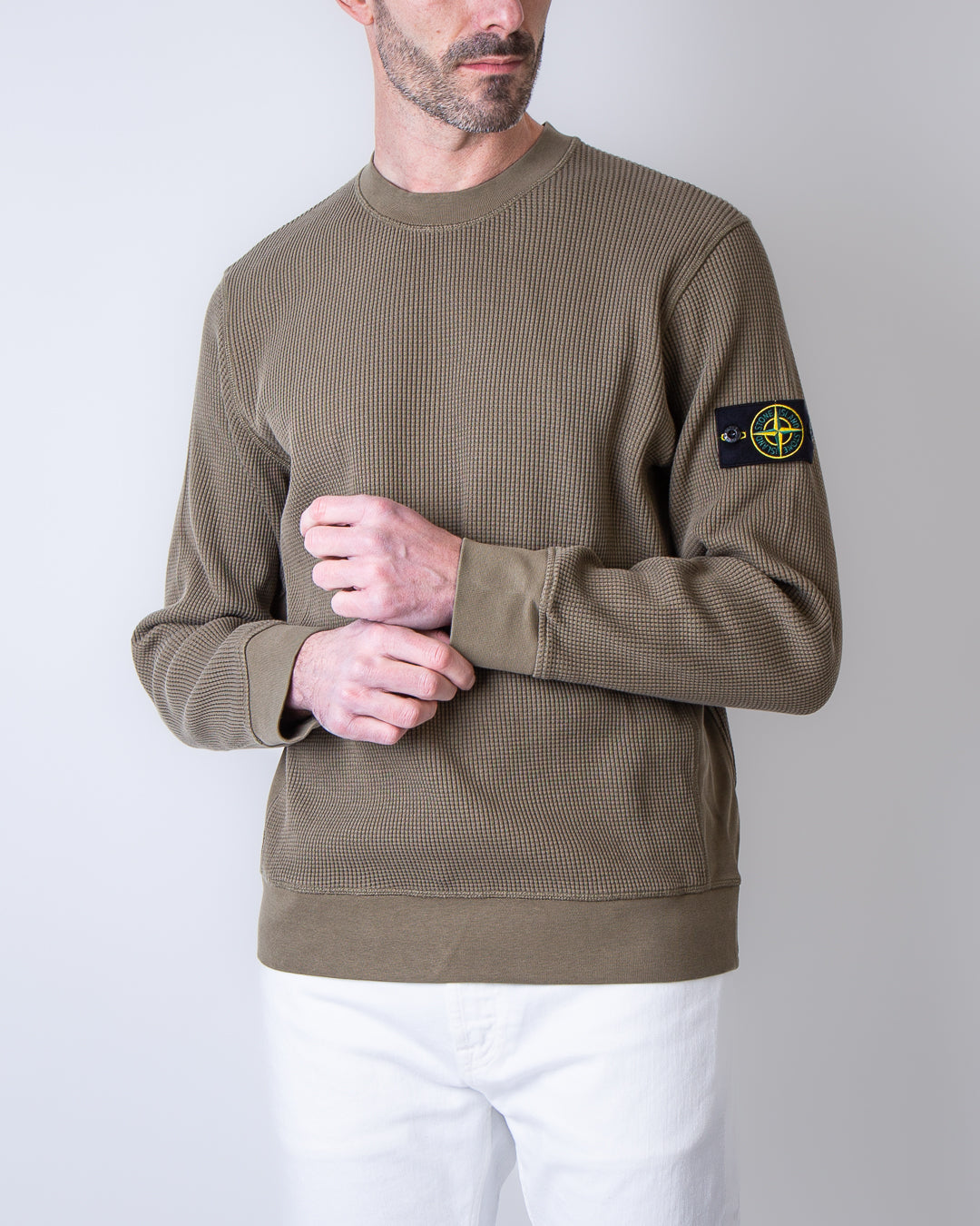 Stone Island sweatshirt 6100056 S0044 V005G green – Flanella Shop
