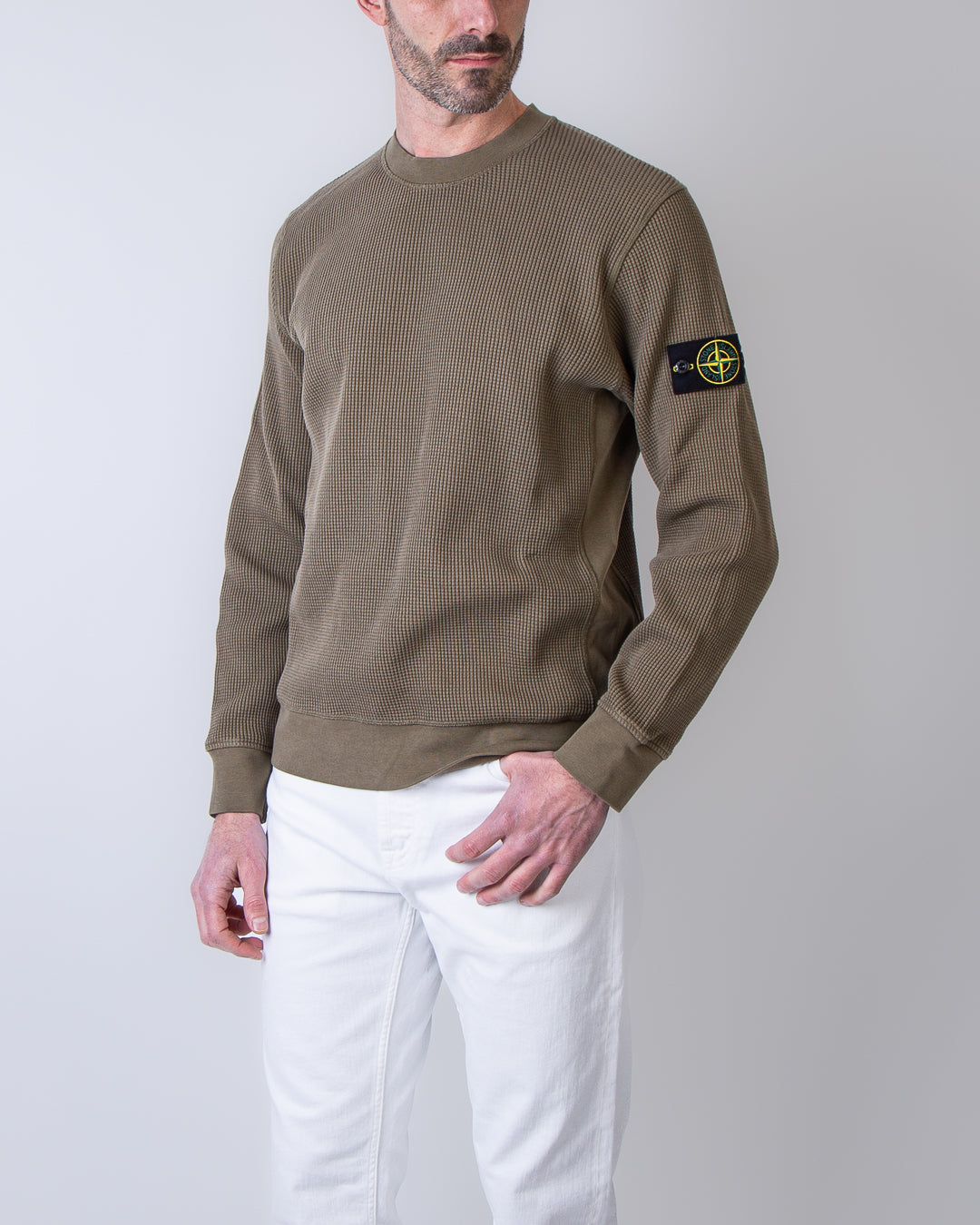 Stone Island sweatshirt 6100056 S0044 V005G green – Flanella Shop