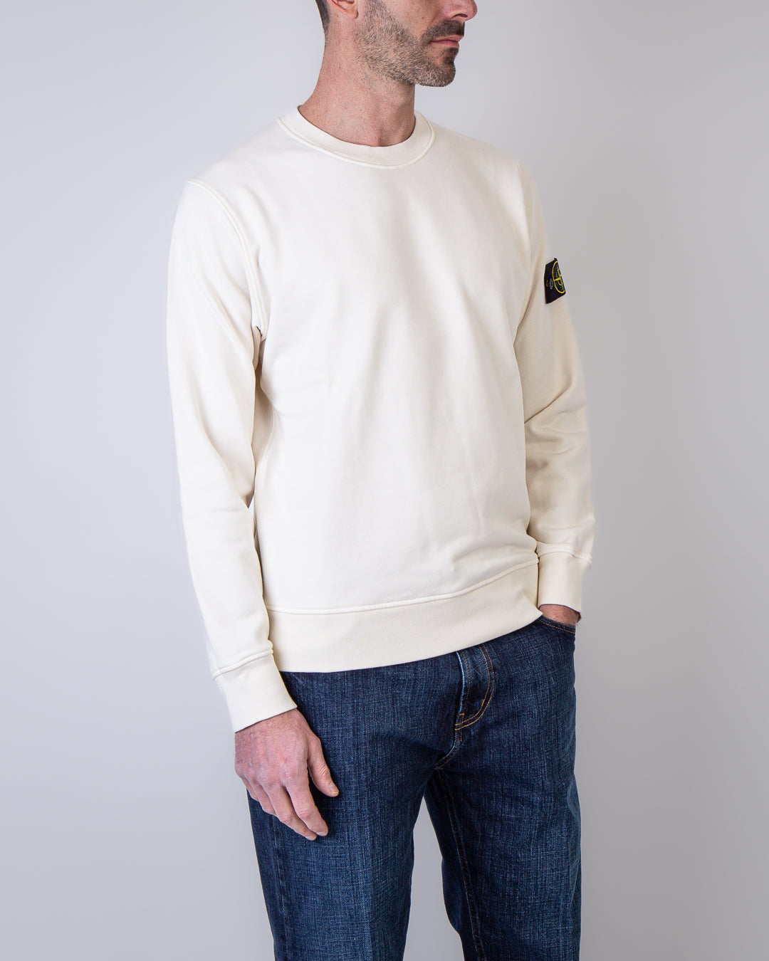 Stone Island sweatshirt 6100060 S0051 V0093 ivory – Flanella Shop