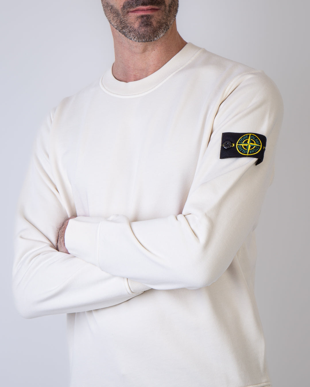 Stone Island sweatshirt 6100060 S0051 V0093 ivory – Flanella Shop