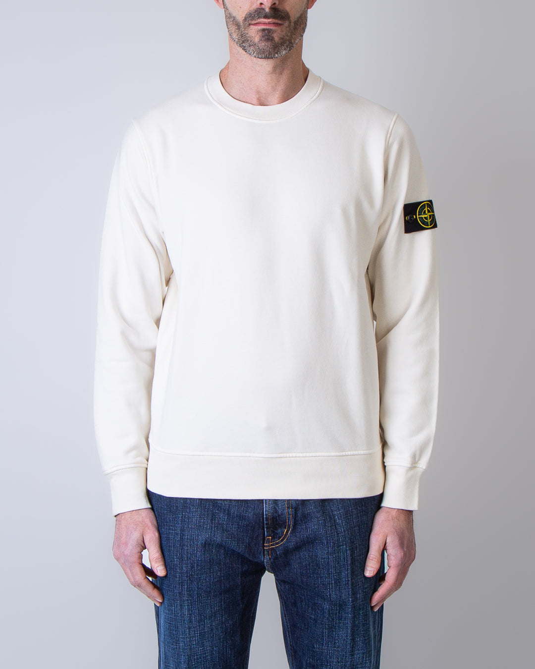 Stone Island sweatshirt 6100060 S0051 V0093 ivory – Flanella Shop